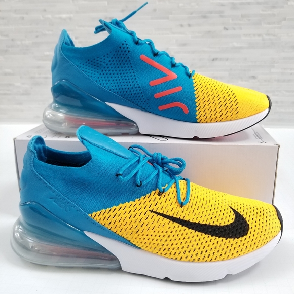 yellow and blue nike 27